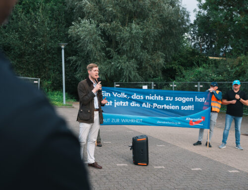 Kleine Kundgebung in Meckelfeld